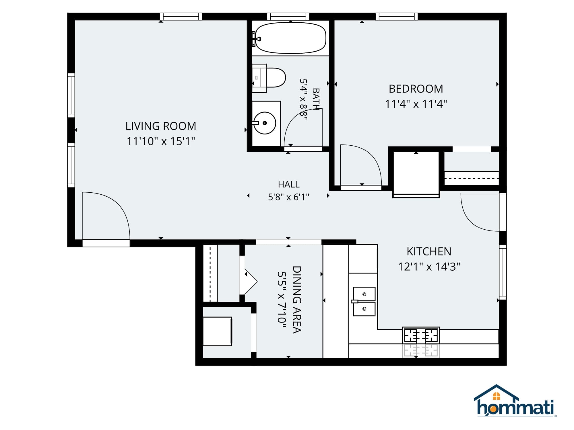 Floor plans for all three levels with room dimensions